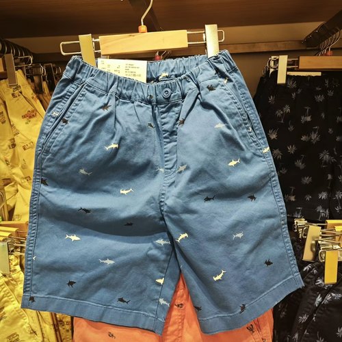 U brand children's clothing/boy's/-girl's summer elastic waistband cartoon print shorts casual pants 454467/454471
