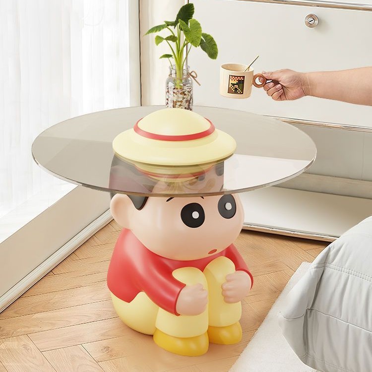 クレヨンしんちゃん装飾品クリエイティブコーヒーテーブルリビングルームフロアソファホームインターネット有名人ミニテーブルバルコニー寝室ベッドサイド|undefined