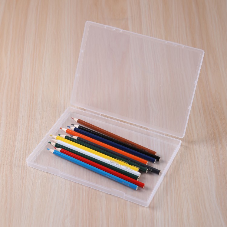 新型低平pp眉筆鉛筆収納ケース透明アクセサリー整理プラスチックケース