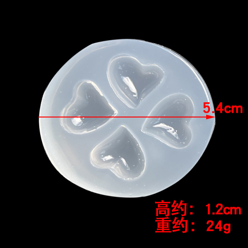 Espejo amor molde de silicona cristal epoxi DIY doble amor joyería material paquete teléfono móvil Shell accesorios molde decorativo