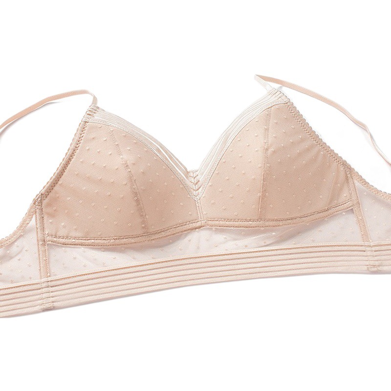 2024 caliente transfronteriza Piel de camarón Amazon backless sujetador de las mujeres delgadas más tamaño sexy ropa interior inalámbrica mujeres