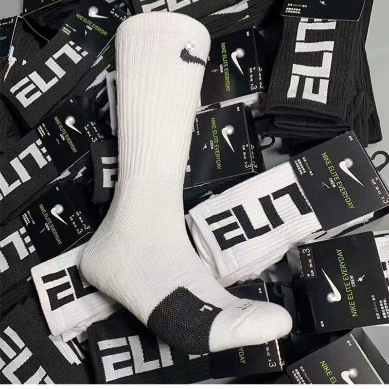 Suwannex Next Socks with Towel Bottoms, Basketball Sports Socks, Elite Training Socks, Breathable and Comfortable, Mid-Calf Length