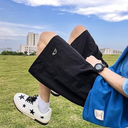 Nylon Ice Filament Summer Men's Loose Breathable Five-Finger Shorts Thin Version Versatile Pants