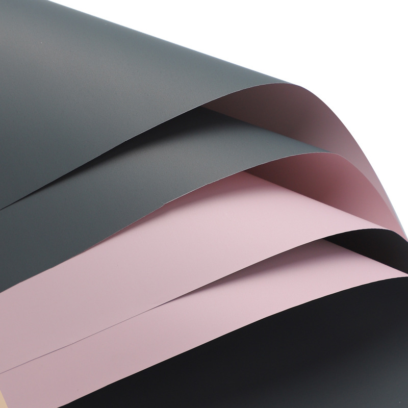 Siete colores cordier de dos colores papel de color sólido papel de oro de papel de oro lipa ramo de flores impermeable papel de envoltura de flores materiales de flores papel de embalaje de flores