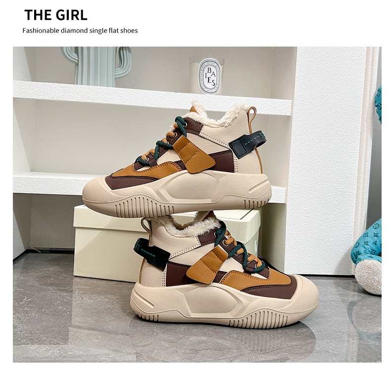 Stivaletti donna alti invernali caldi con piattaforma sneaker_voghion.com