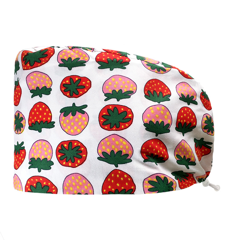 Algodón puro impreso casquillo de la enfermera tapa médica hogar tapa de la cocina aceite de catering a prueba de humo anti-pelo sombrero de trabajo de la enfermera