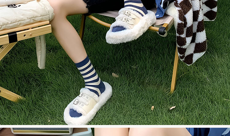 Women's Streetwear Stripe Polyester Polyacrylonitrile Fiber Crew Socks A Pair display picture 7