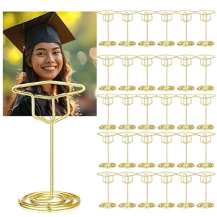 Multifunctional Doctor's Graduation Cap Gold Business Card Holder Note Holder Card Holder Message Holder Paper Holder Office Desk Holder