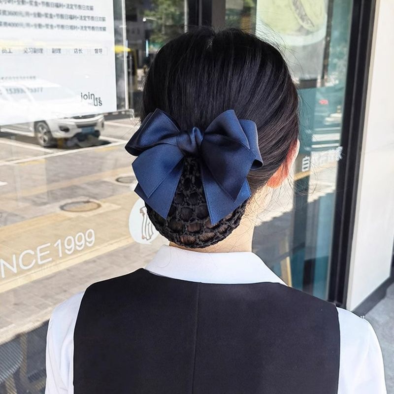 Headwear for female nurses, new style hair net for bank work, high-speed rail special hair net, waitress bow