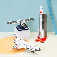 Puzzle three-dimensional puzzle 3D paper toy kindergarten handmade diy early education aerospace rocket boy wholesale street stall