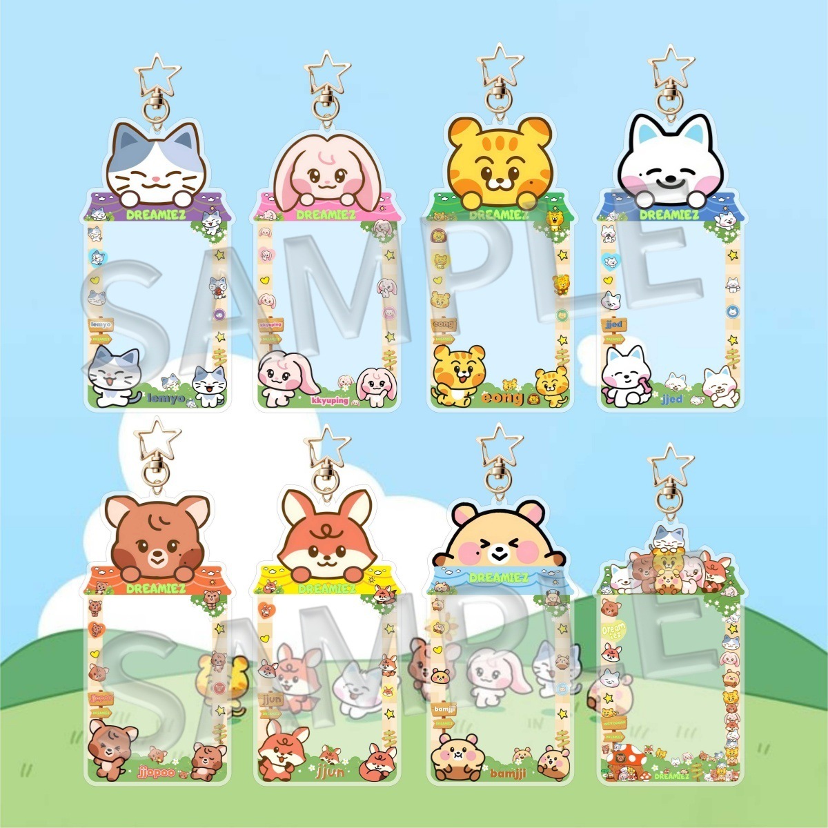 Nctdream Cartoon Card Frame Keychain Idol Card Storage Pendant Accessories Nct Merchandise