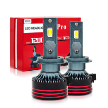 跨境新款M8pro汽车led大灯H4远近一体大功率单铜管通用改装H7车灯