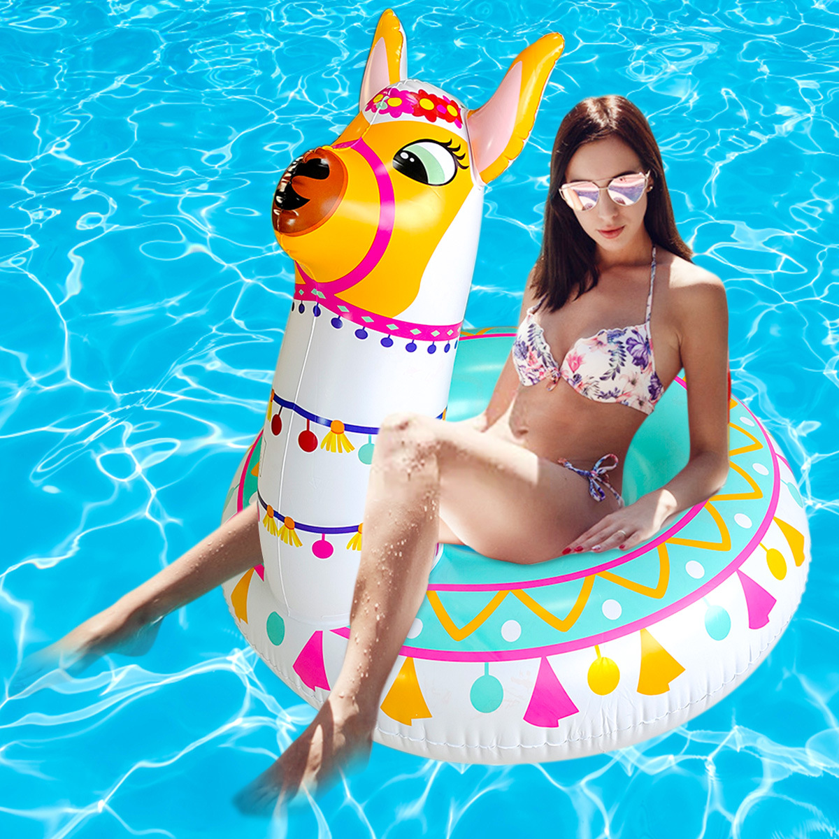 Nuevos productos transfronterizos de impresión para adultos anillo de natación de dibujos animados para niños anillo de frutas engrosado anillo de salvavidas anillo flotante inflable