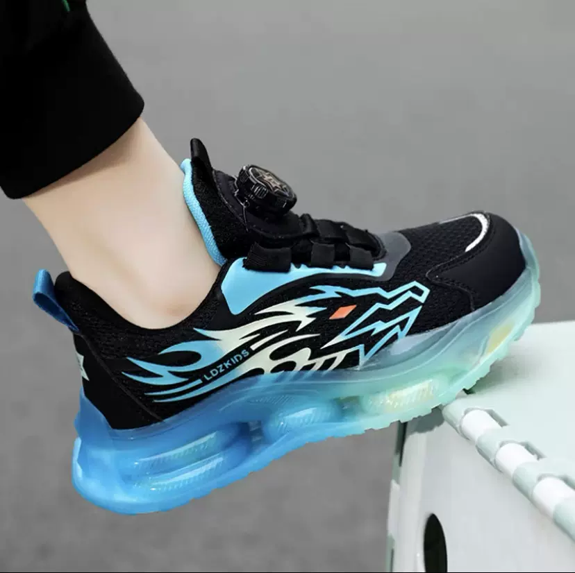 中大童旋转纽扣运动鞋鞋子新款儿童运动鞋6-12岁秋冬跑步鞋批发