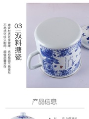 T9J5 wholesale vintage enameled cup nostalgic classic water cup with lid teacup large capacity instant noodle retro style iron cup