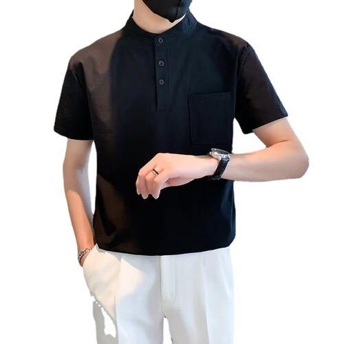 Men's Short Sleeve T-Shirt Summer Trend Brand Top Clothing Collar Polo Shirt Men's Half Sleeve Summer Wear
