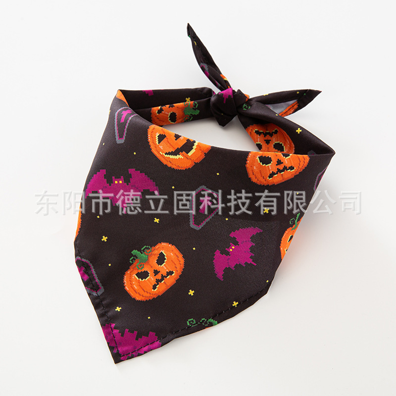 ペット用ハロウィンパンプキン三角スカーフ、ペット服、ペット用よだれかけ、犬用よだれかけ、猫用よだれかけ|undefined
