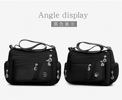 New multi-layered nylon bag, casual single-shoulder crossbody bag, trendy women's crossbody bag, cross-border one-piece delivery worldwide undefined