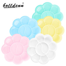 新款塑料梅花调色盘美术生专用水彩水粉丙烯油画颜料调色盘调色板