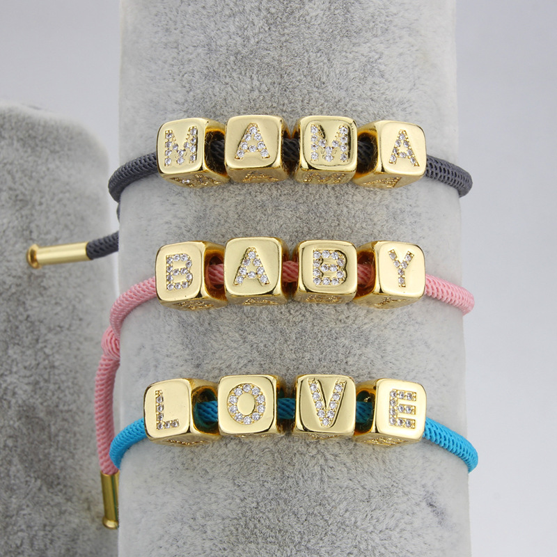 Factory Direct Sales Handmade Chinese Valentine's Day Bracelet with 26 English Letters, Colorful Rope Couple Style DIY Woven Bracelet Factory Direct Sales Handmade Chinese Valentine's Day Bracelet with 26 English Letters, Colorful Rope Couple Style DIY Woven Bracelet