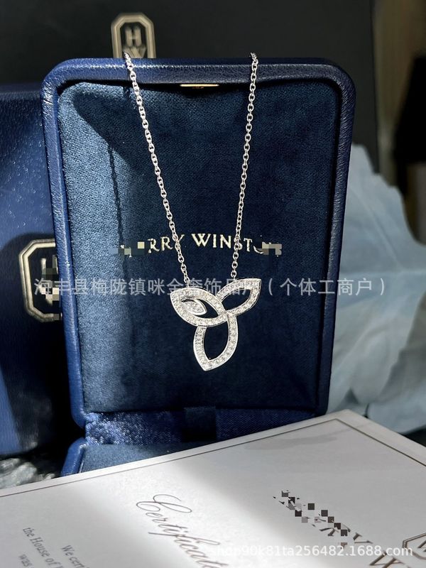 V金H.W幸福之门项链女轻奢s925镀18K金满钻鸟笼吊坠锁骨链CNC精雕|undefined