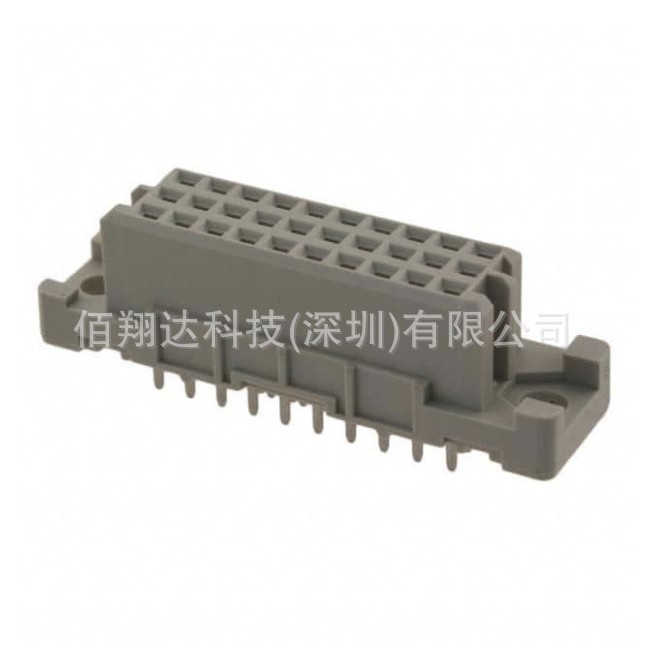 HARTING浩亭09252306824 2A30针 母连接器 波峰焊接接线方式 直式