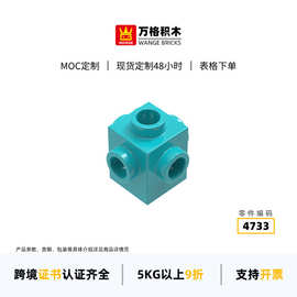 万格手工diy小颗粒积木4733拼装零件四面孔科教玩具配件MOC定制