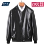 修身薄款男士春秋皮夹克
