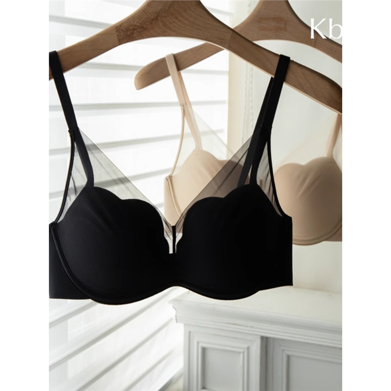 Kbra Star's Same Style Rose Cup Seamless Intimates for Women with Small Breasts Gathered to Look Bigger and Sexy Without Rims Sagging Bra