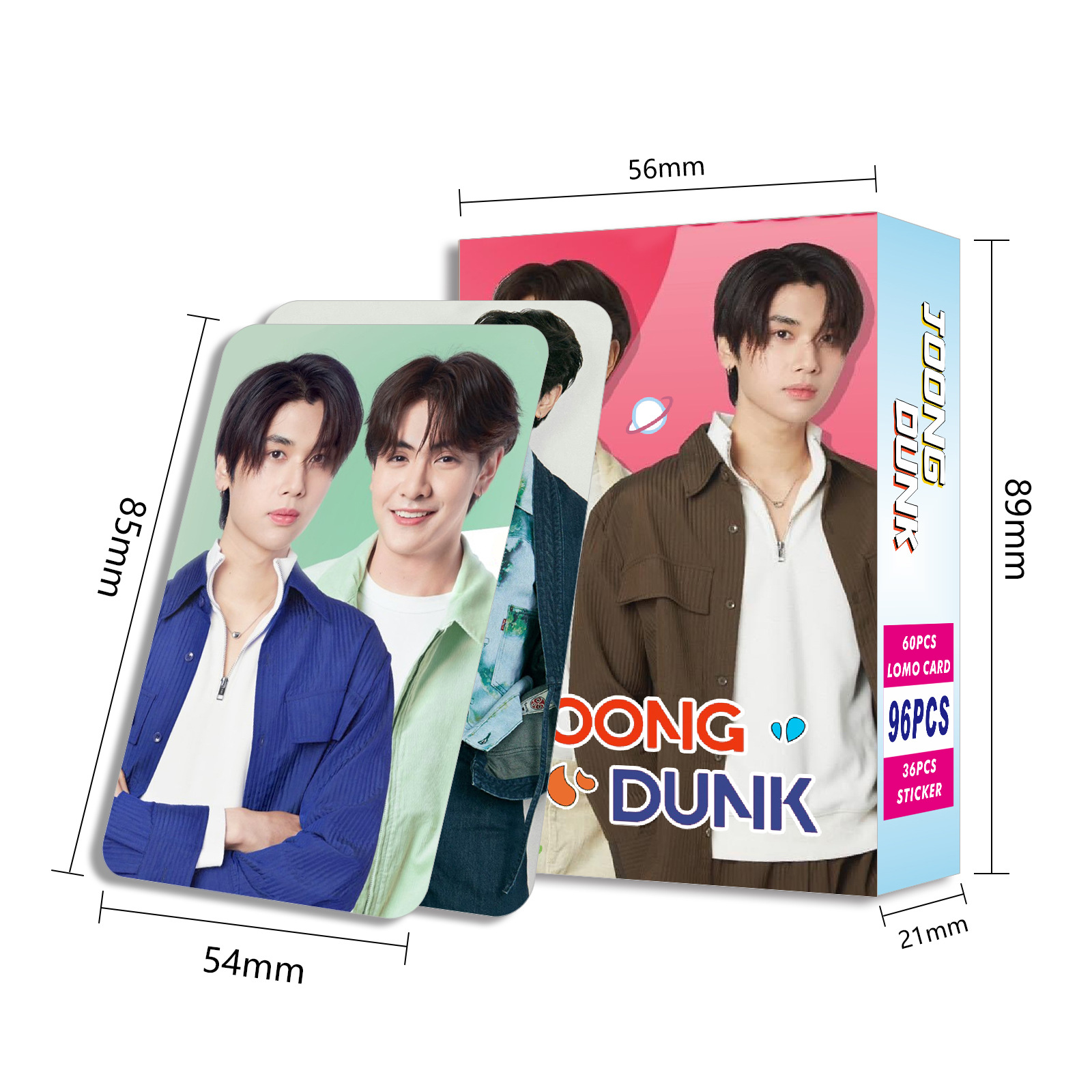 96 Stück/Set Thai Star JoongDunk Laser Lomo Karte Joong und Dunk Charaktere 7,6 cm Fotokartenaufkleber Fans Sammelkarten – Detail 5