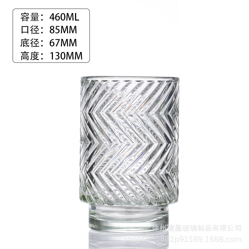 Glas de vela de vidrio transparente grosado gran taza de doble sección cena romántica vela diy candelabro accesorios adornos