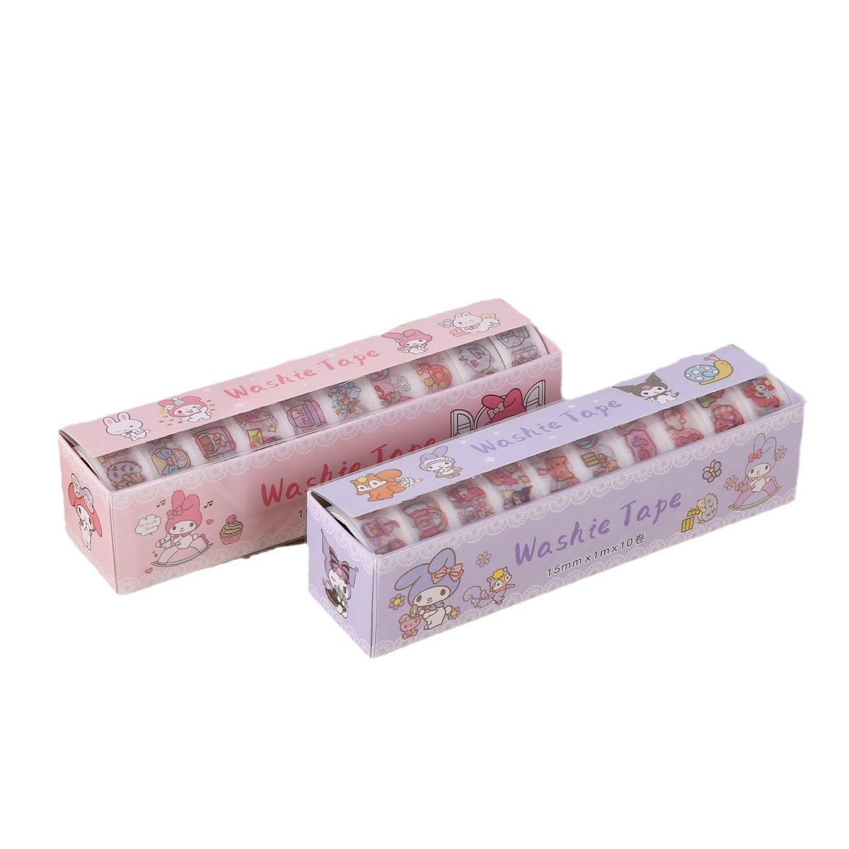 10 rollos de pet mate pegatinas de cinta adhesiva regalo de premios para niños dibujos animados diy pegatinas de material decorativo