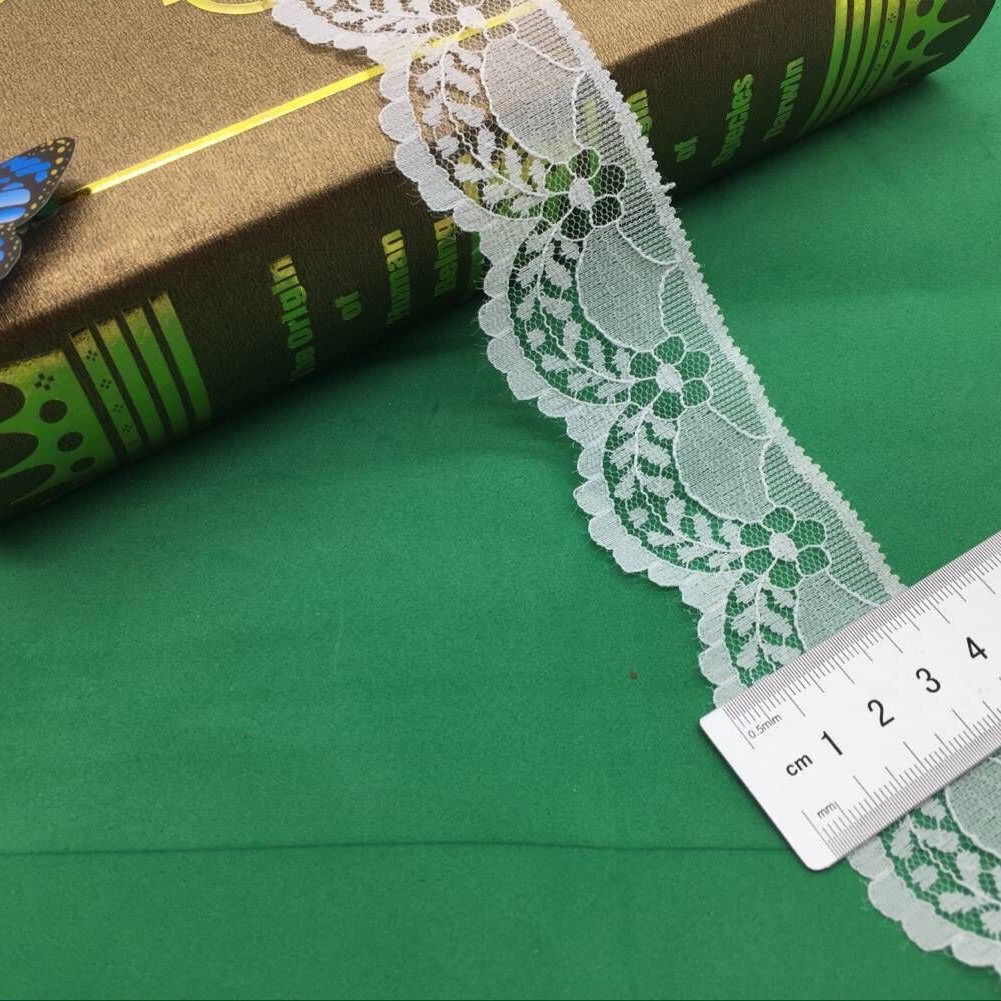 爆款花边现货供应360A宽度3.8CM无弹波浪花边 DIY头饰花边蕾丝辅