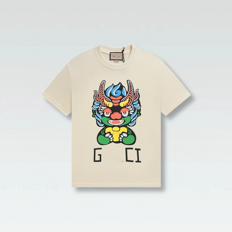 GU クロスボーダー ハイバージョン 25SS 新作 辰年 蛇年 蛇絵文字プリント 半袖Tシャツ 男女兼用 万能|undefined
