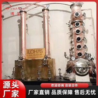 定制200L金酒蒸馏机 100-1000L蒸馏威士忌蒸馏设备 多功能酿酒机