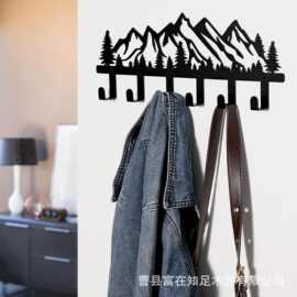 门后挂钩铁艺挂衣钩装饰墙壁挂钩钥匙收纳衣帽钩门后挂钩批发厂家