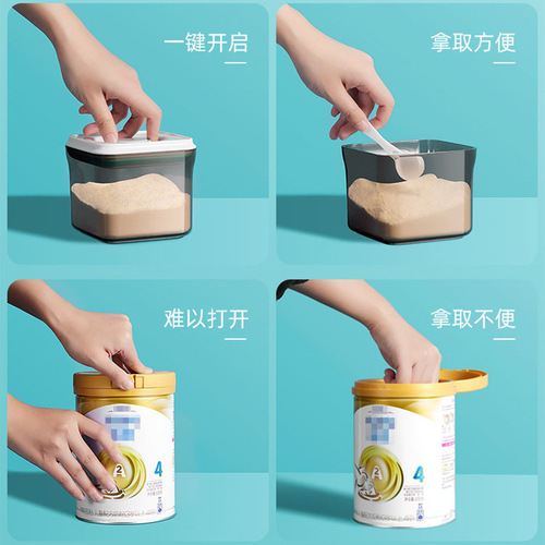 Powdered Milk Can, Rice Powder Can, Sealed Can, Light-Proof, Moisture-Proof, Portable, Outdoor Reusable Packaging Box, Rice Storage, UV Protection