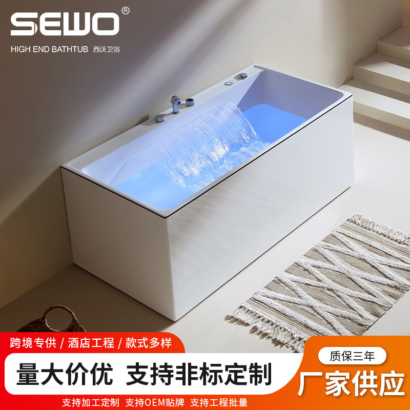 Massage Bathtub Acrylic Integrated Small Apartment Japanese Style Home B&B Independent Bath Large Waterfall Bathtub Massage Bathtub Acrylic Integrated Small Apartment Japanese Style Home B&B Independent Bath Large Waterfall Bathtub
