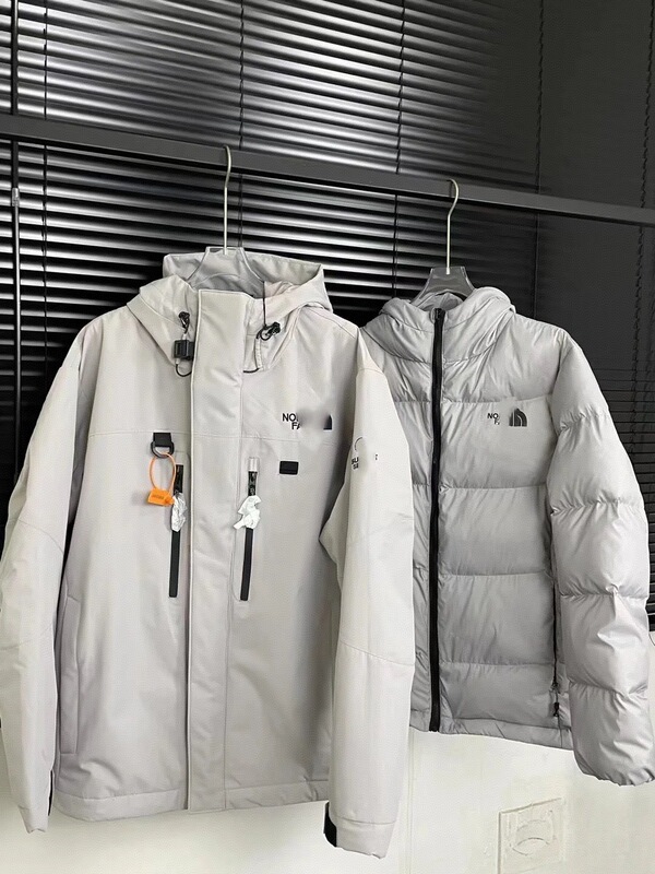 喜马拉雅同款三合一派克服刺绣多口袋高版本连帽情侣羽绒服冲锋衣|undefined