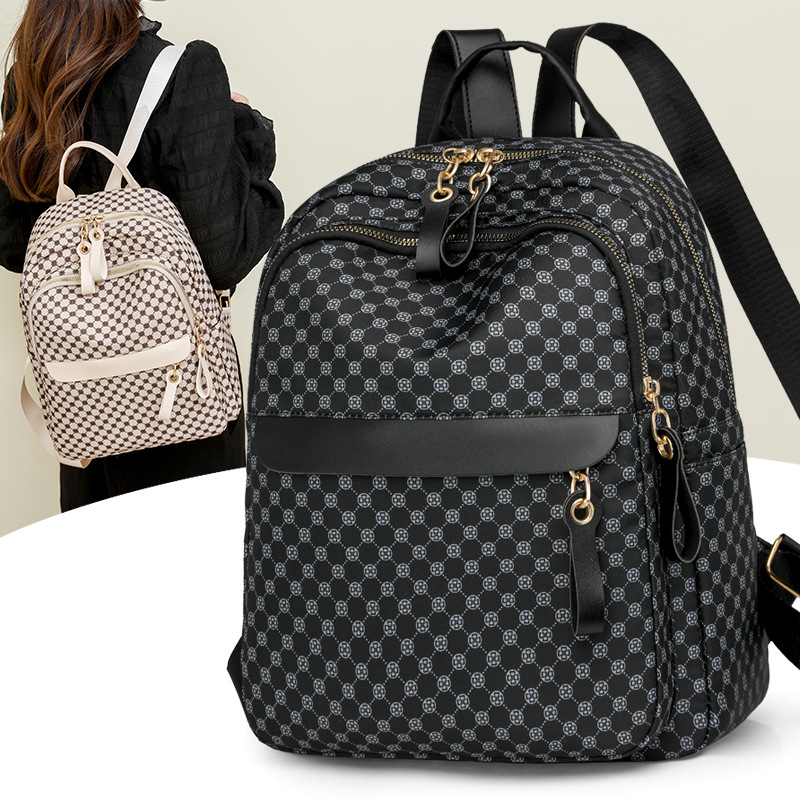 2024 otoño nuevo estilo casual señoras PU mochila moda retro de gran capacidad para viajes al aire libre mochila mochila escolar marea