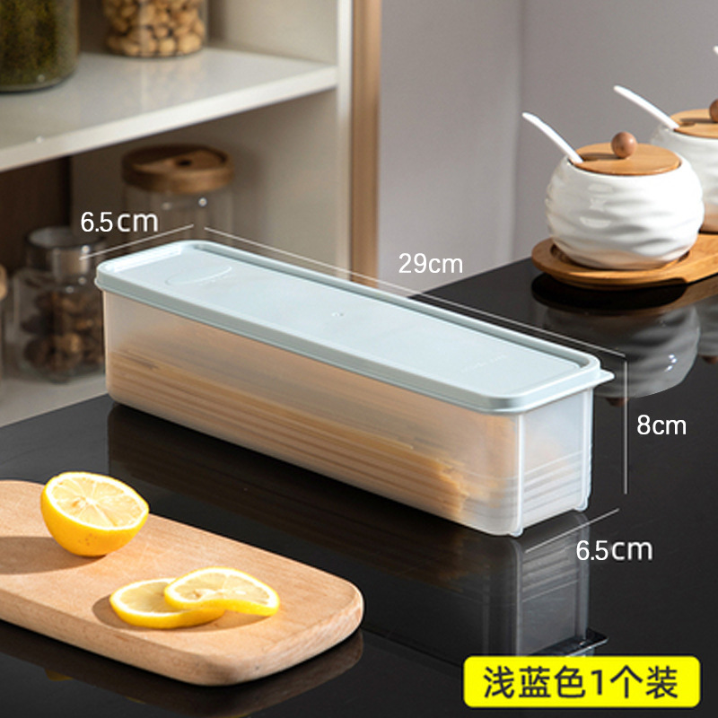 Caja de almacenamiento de fideos de plástico, caja de sellado de fideos de alimentos, refrigerador de cocina, caja de almacenamiento de artefactos