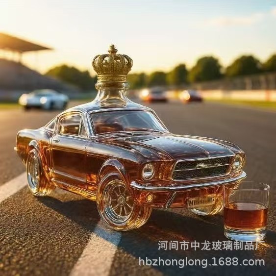 Decantador de Whisky con Forma de Auto de Vidrio de Borosilicato Alto
