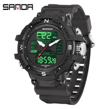 三达时尚潮流电子表情侣款爆款多功能倒计时秒表防水运动手表批发