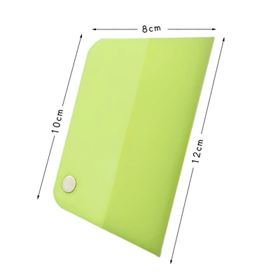Car film application tools in stock: car wrap scraper, transparent protective film squeegee, double-edged car wrap scraper, durable and wear-resistant car wrap scraper (Car cleaning tools) - green-trapezoidal-scraper-with-magnet