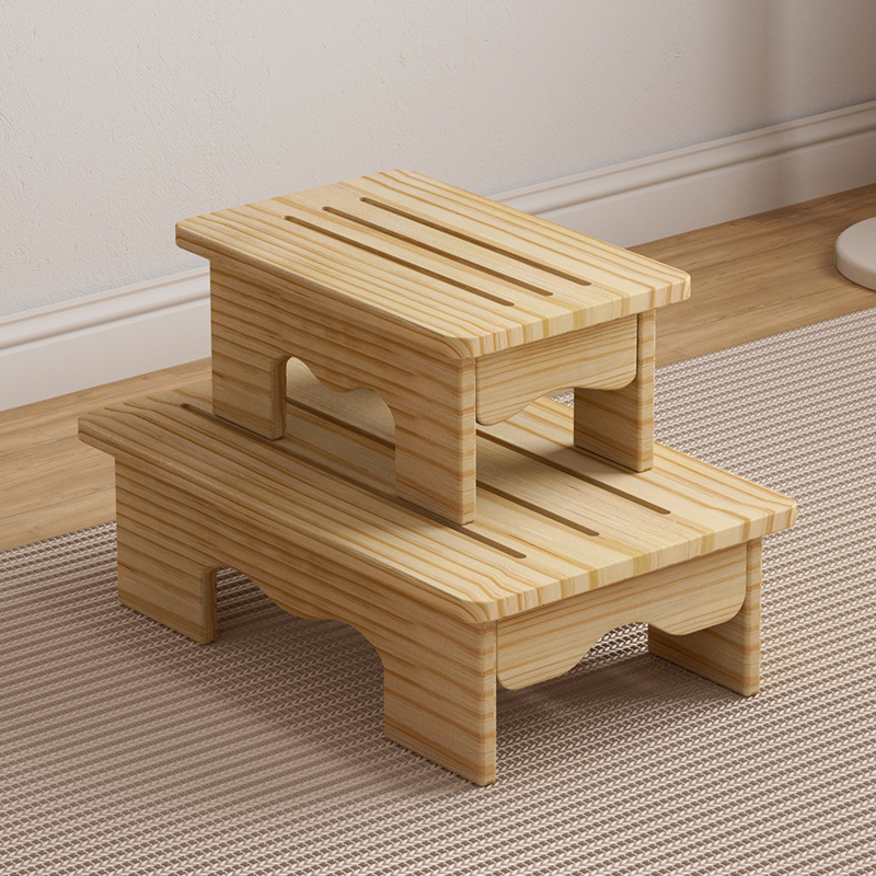 脚踏凳实木小矮凳客厅办公室搁脚垫脚凳浴室马桶防滑木凳儿童板凳