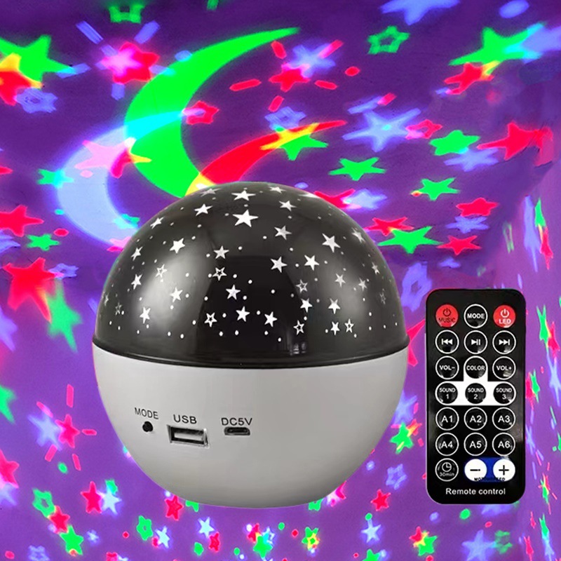 Lámpara proyectora de cielo estrellado con altavoz Bluetooth, luz nocturna romántica y regalo de cumpleaños