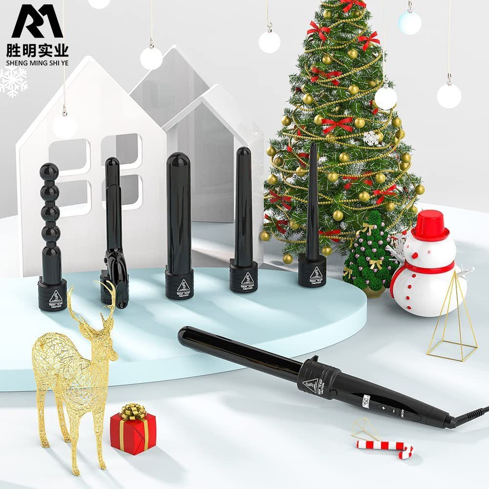 Cross-border Explosions Multifunctional Hair Changing Curling Rod Six-in-One Ceramic Combination Tube Changing Curling Artifact Source Factory