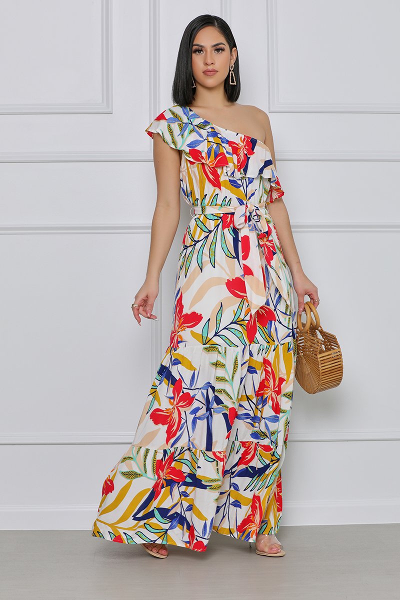 Bohemian long-sleeved floral dress wholesale clothing vendor Nihaostyles NSXHX68123