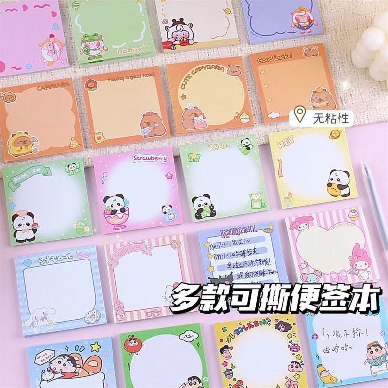 50 dibujos animados lindo panda bloc de notas sin pegajosidad y desgarro