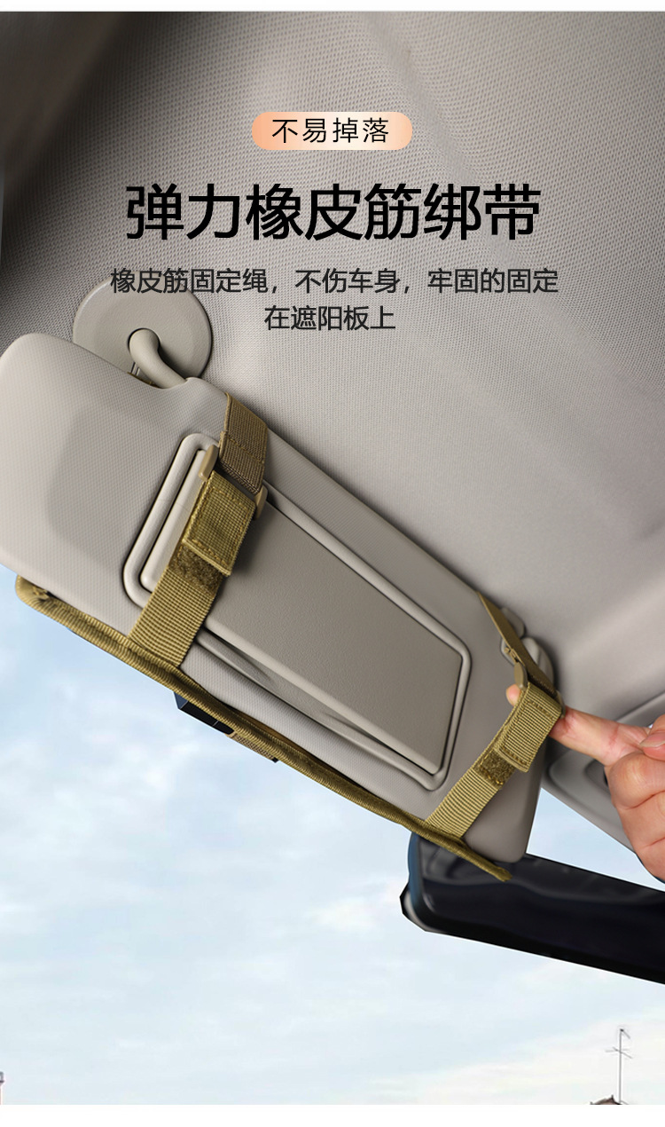 Car sun visor multifunctional certificate storage clip car sun shield glasses business card bill storage bag